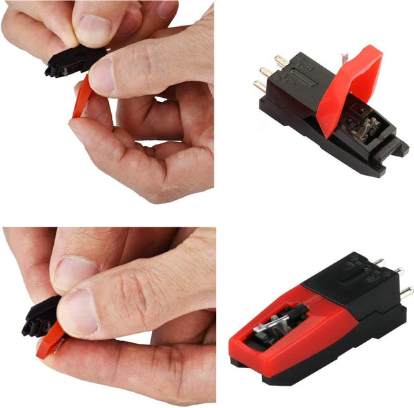 4 Pack Ruby Record Player Needle Turntable Stylus Replacement for ION Jenson Crosley Victrola Sylvania Turntable Phonograph LP Vinyl Player More Brand