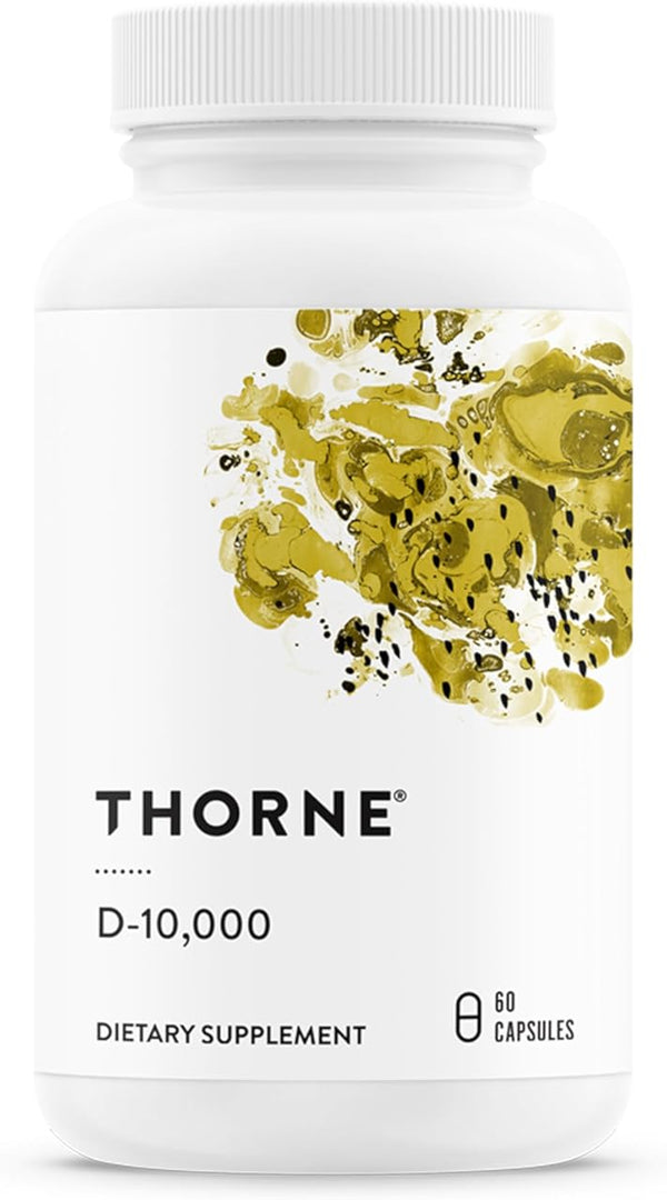 THORNE Vitamin D3 Supplement - Supports Healthy Bones, Teeth Muscles, Cardiovascular & Immune Function* - Gluten, Dairy & Soy-Free - 10,000 IU -