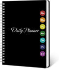 Work Planner - Daily & Weekly Spiral Planner with Hourly Schedules, to Do List, Tasks, Expense Tracker, Undated 7 Days Planner Start Anytime,