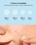 Litbear Acne Pimple Patches- Day and Night 4 Sizes 180 Dots Thin & Thick Hydrocolloid Patches with Witch Hazel, Tea Tree & Calendula Oil, Extra