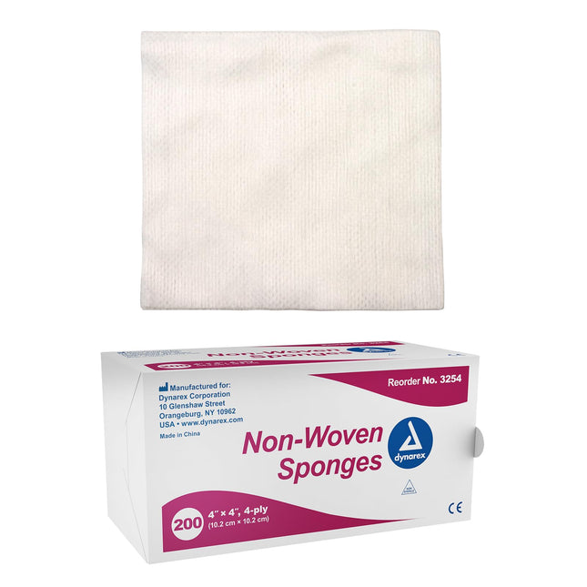 Dynarex Non-Woven Sponges, Non-Sterile, Gauze, for Cleansing, Prepping and Dress