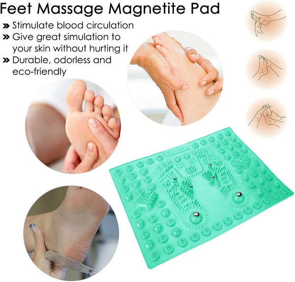 YUYTE Foot Massage Pad, Foot Massage Mat Reflexology Pads for Pain Relief and Point Release Magnet to Relax from Pressure and Leg Pain Can Be Used