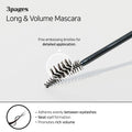 Waterproof Volumizing Black Mascara, Long-Lasting Lash Fixation with Peptide Care, Smudge-Proof, Lengthening Formula for Fuller, Bolder Eyelashes.