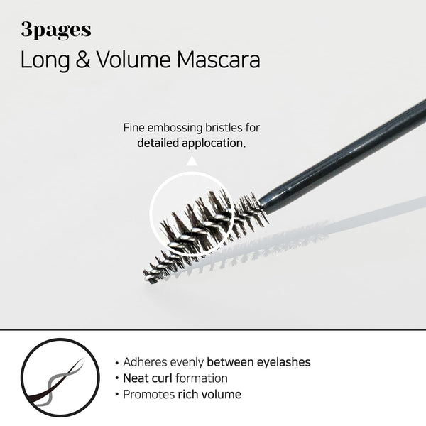 Waterproof Volumizing Black Mascara, Long-Lasting Lash Fixation with Peptide Care, Smudge-Proof, Lengthening Formula for Fuller, Bolder Eyelashes.