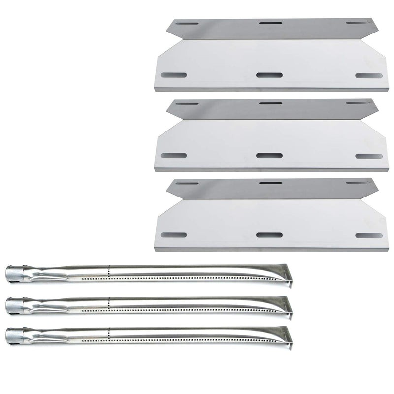 Parts Kit DG105 Replacement for Charmglow Home Depot 3 Burner 720-0230; 720-0036-HD-05 Gas Grill Burners & Heat Plates (Stainless Steel Burner +