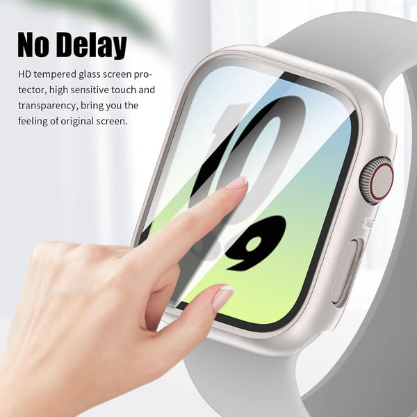 COMMUTER 4 Pack Case Compatible with Apple Watch 40mm Series SE 3nd Gen 2025 SE 2/1 6 5 4 with Tempered Glass Screen Protector, Ultra-Thin Hard PC