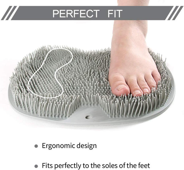 Vlike Shower Foot Scrubber Massager Mat Cleaner Improve Circulation Reduce Feet Pain Exfoliation, Feet Acupressure Mat with Non Slip Suction Cups,
