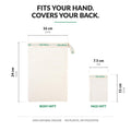 Jairestone Exfoliating Shower Mitt Set of 2 — Turkish Hammam Kese Body Scrubber & Face Exfoliator — 100% Natural Viscose, No Plastic — Lifts Away