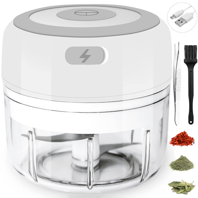 Electric-Herb-Grinder-Large-3.4Oz-Usb Rechargeable, 3.5'' Powerful Grinder for Dry and Fresh Herbs and Spices, Portable 