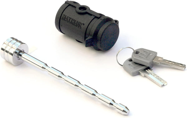 MaxxHaul Trailer Tongue Coupler Lock - Adjustable Trailer Tongue Pin, 1/4" Diameter, Fits 1" to 3" Latch-Type Coupler for RV, Truck Towing