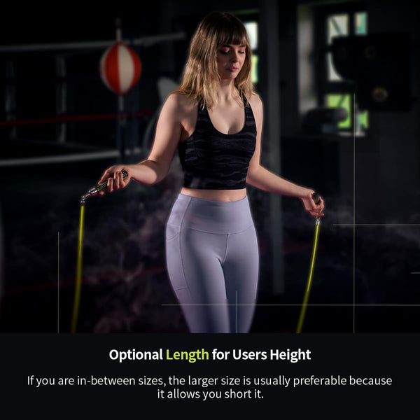 HEREROPE 1/4LB Weighted Jump Rope for Speed, Cardio, Boxing & Workout, Skipping Rope with Ball-bearing, Comfortable & Ergonomic Grip, Tangle Free