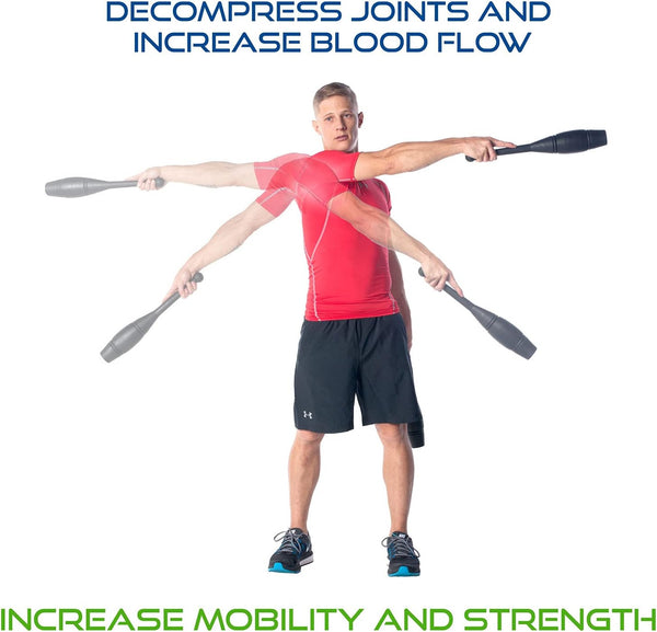 Indian Clubs - 1Lb, 2Lb and 3Lbs Pairs by Ultimate Body Press
