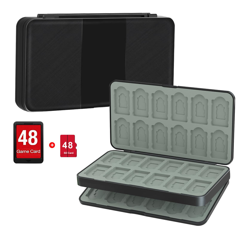 rapell 48 Game Card Case Compatible for Nintendo Switch 2/Switch/Switch lite, 48 Game Holder Cartridge Compatible for Switch Game Cards , Compact