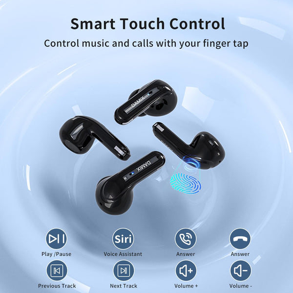 2 Pairs Wireless Earbuds Bluetooth 5.5 ,Wireless Ear Buds HIFI Bass Stereo Headphones with Noise Cancelling, LED Display Power in Ear Earphones