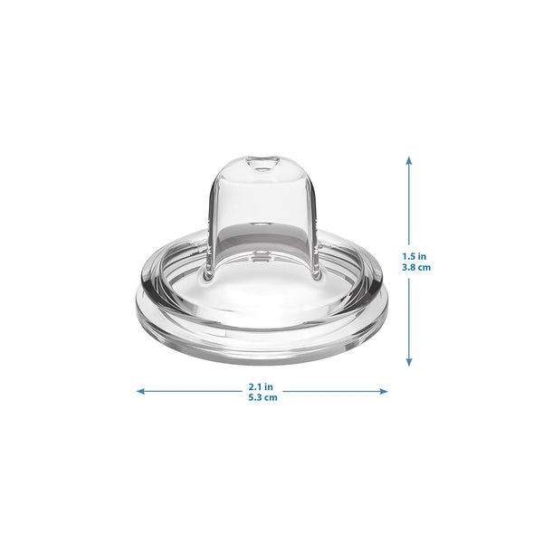 Dr. Brown's Options+ Wide-Neck Baby Bottle Silicone Sippy Spout, 6m+, 2-Pack Transitions Sippy Spout, 6m+ 2 Count (Pack of 1) Nipple