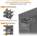 ICY DOCK 4 x 2.5” HDD / SSD Bracket Mount Kit Adapter for 5.25” Drive Bay - FLEX-FIT Quattro MB344SP 4 x 2.5"