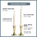 Celestial Lights Set of 4 Battery Operated Window Candles with Remote Control - (Black Onyx) Black Onyx Remote Control