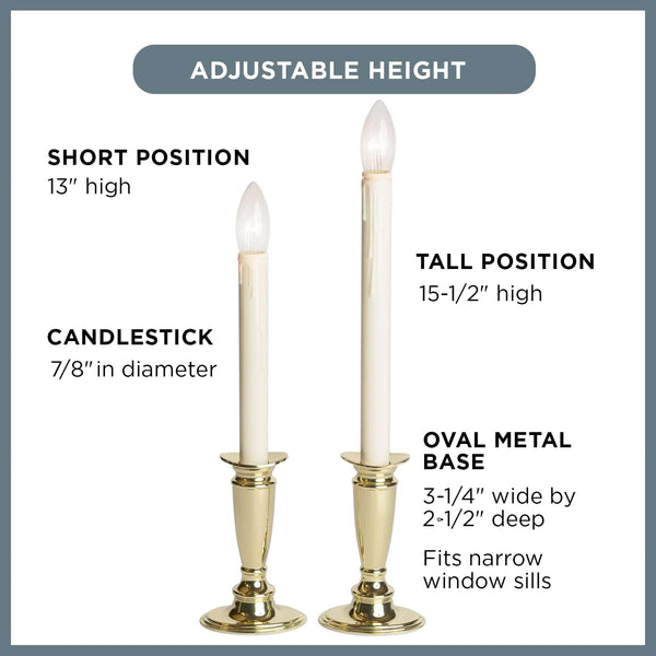 Celestial Lights Set of 4 Battery Operated Window Candles with Remote Control - (Black Onyx) Black Onyx Remote Control