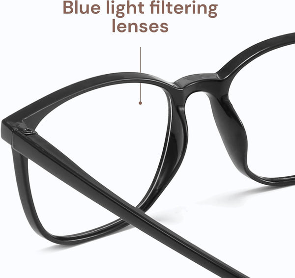 Ultralight Blue Light Glasses for Women - 99% Protection Computer Glasses for All Day Comfort - anti UV Glare & Eyestrain