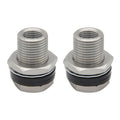 Stainless Steel Bulkhead Fitting 1/4" NPT Female Bulked Coupler Thru-Bulk Tank Fitting Connector (Pack of 2)