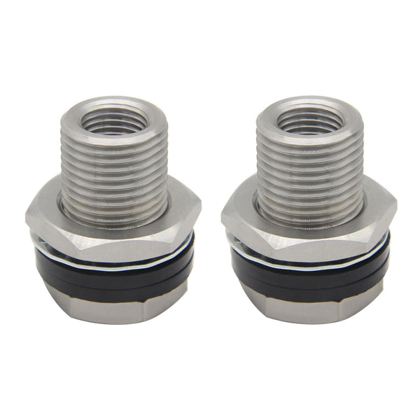 Stainless Steel Bulkhead Fitting 1/4" NPT Female Bulked Coupler Thru-Bulk Tank Fitting Connector (Pack of 2)