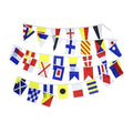 Flaglink International Marine Navy Signal Code Flag Set Of 40 Flags 8x12 inches - Length 40 Fts - Nautical Maritime Boat Ship Vessel Nautical