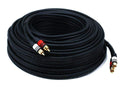 Monoprice 1.5ft Premium 2 RCA Plug/2 RCA Plug M/M 22AWG Cable - Black - (105346)