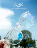 Blue Light Blocking Glasses,Computer Glasses,Anti Eyestrain, Lightweight Frame Eyeglasses,Men/Women… (Crystal)