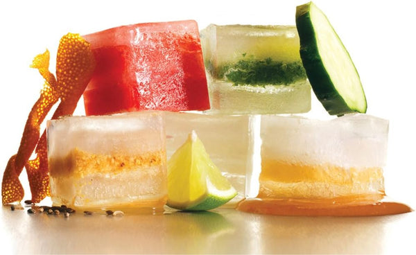 Ozera 2 Pack Silicone Ice Cube Tray, Ice Cube Trays for Freezer, Easy Release Silicone Ice Cube Molds for Whiskey, Cocktail, Chocolate