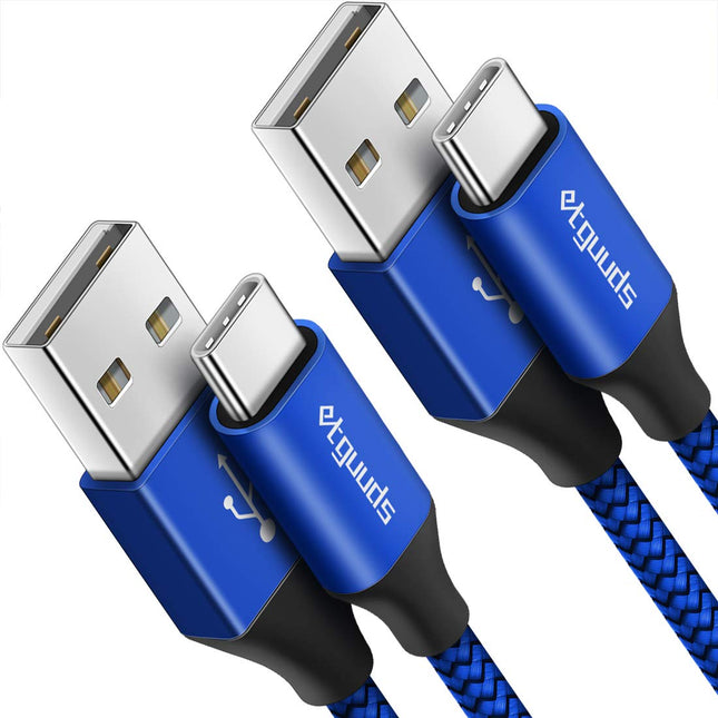 Etguuds USB to USB C Cable 3Ft, 2-Pack USB a to Type C Charger Cord Fast Charging for Samsung Galaxy A15 A25 A35 A55 A54