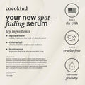 Cocokind Chlorophyll Discoloration Serum, Sensitive Skin Friendly Spot Fading Serum to Target Spots, Uneven Tone, and Redness, 1 fl oz 1 Fl Oz