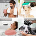 3 Pack Silicone Body Scrubber, Silicone Loofah Exfoliating Soft Body Scrubber, Silicones Body Brush Bath Shower Scrubber for Body, 2 in 1 Bath and