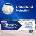 Crest Pro-Health Gum Detoxify Antibacterial Fluoride Toothpaste, 4.8 oz 3 Pack, Enamel and Gum Repair, Cavity Protection, Deep Clean, Plaque