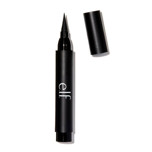 e.l.f. Intense Ink Eyeliner, Enhances The Lash Line With Rich & Long-Lasting Color, Tip For Precise Application, Vegan & Cruelty-Free, Blackest Black