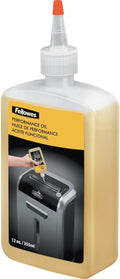 Fellowes Powershred Performance Shredder Oil, 12 Oz. Extended Nozzle Bottle (35250) (Pack of 1)