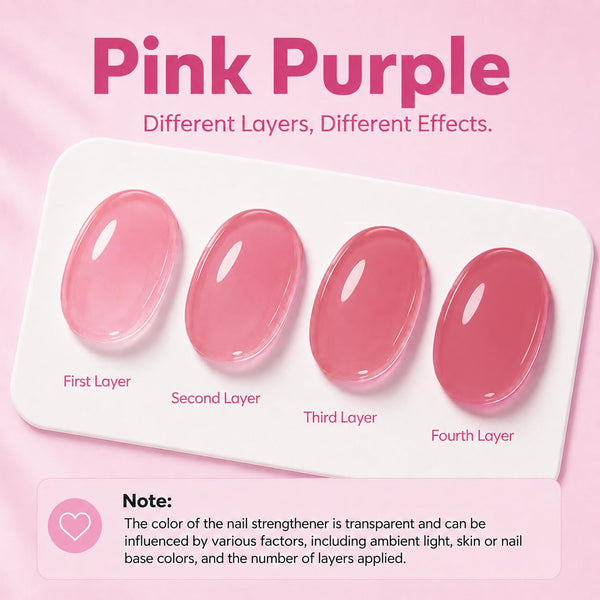 Modelones Nail Strengthener and Growth, Pink Purple Nail Polish Repair A A1 Pink Purple