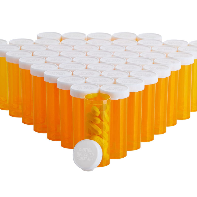 Juvale 6 Dram Empty Pill Bottles with Caps - Durable Plastic Vials - Easy-Open Caps for Travel Pill Bottles - Versatile Medicine Containers for