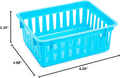 Bright Creations 12 Pack Small Plastic Classroom Storage Bins for Organization and School Supplies 6 Colors (6.2 x 4.8 x 2.4 inches)