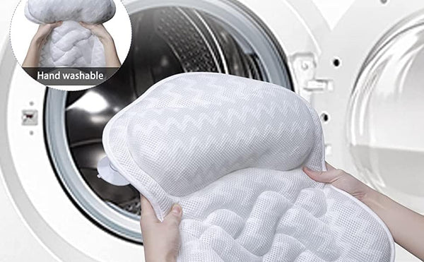 Bath Pillow, Tub Pillow for Bathtub Support Neck,Head and Back with Strong Non-Slip Suction Cups and Comfortabl 3D Airmesh Bath Pillow for Men and
