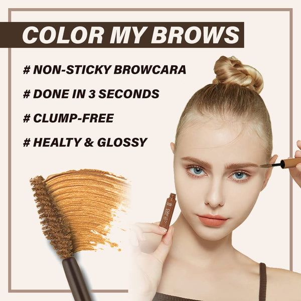 ETUDE Color My Brows - Natural Brown (4.5G) | Beeswax & Carnauba Wax | Eyebrow Mascara, Quickly Fixing Natural Eyebrow Makeup with Care Effect |