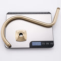 13 Inch High Rise S Shape Shower Extension Arm with Flange,Brushed Gold Shower Head Extender Arm Wall Mounted,Standard 1/2" Connection-Bathroom