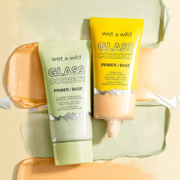 Wet N Wild Prime Focus Glass Skin Correct Primer Bright Crystal Finish, Green, 0.91 Fl Oz