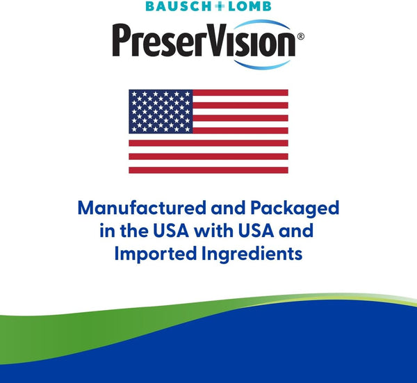 Preservision AREDS 2 Eye Vitamin & Mineral Supplement with Ocusorb, with Lutein & Zeaxanthin from Bausch + Lomb, 130 Soft Gels (Minigels)