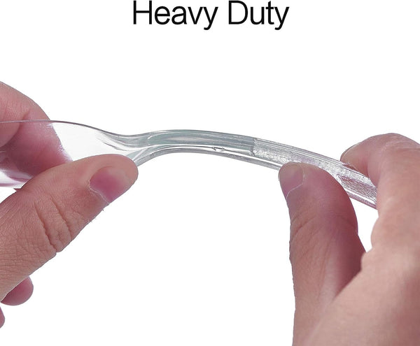 Cutlery Set Plastic Utensils Clear Forks Spoons Knives Disposable Silverware Heavyweight [300 Combo Box] combo clear