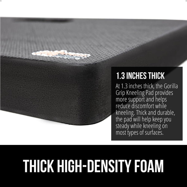 GORILLA GRIP® Extra Thick Patent Pending Supportive Foam Kneeling Pad, Large Cushion Knee Pads for Gardening, Baby Bath Time, Dirt and Water