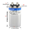 BOJACK 10 uF ±6% 10 MFD 370V/440V CBB65 Oval Run Start Capacitor for AC Motor Run or Fan Start and Cool or Heat Pump Air Conditione