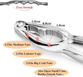 Lobster Crackers and Picks Set, 8Pcs Crab Leg Cracker Tools - Stainless Steel Seafood Crackers & Forks Nut Cracker Set & Storage Bag - Dishwasher