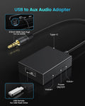 ANDTOBO USB to Aux Audio Adapter, 3.5Mm Male to USB Female, Car Music Player