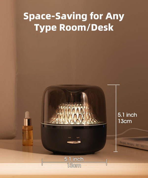 Personal Essential Oil Diffuser, 200Ml Ultrasonic Mist Fragrance Aroma Diffusers with 7 LED Color Ambient Light, Small Size for Aromatherapy,
