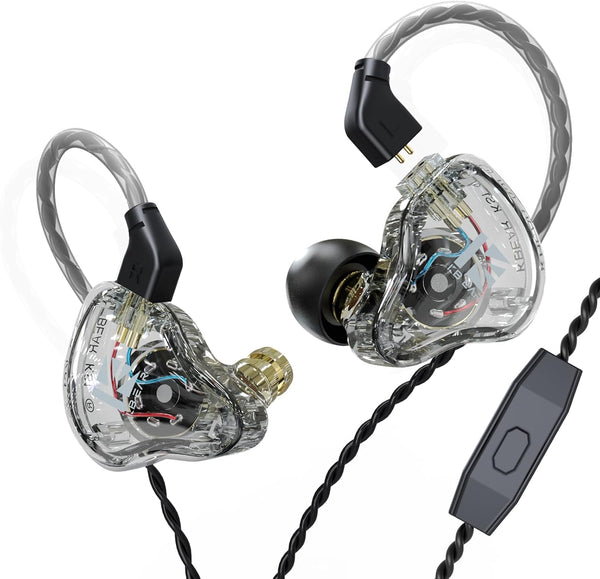 YINYOO KBEAR KS1 in Ear Monitor Bass Earbuds Wired Earbuds,Clear Sound Stereo Headphones, Vocals Forwards High Resolution Noise Canceling